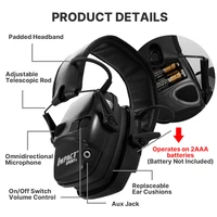2022 tactical electronic shooting earmuff anti noise headphone sound amplification hearing protection headset foldable hot sale