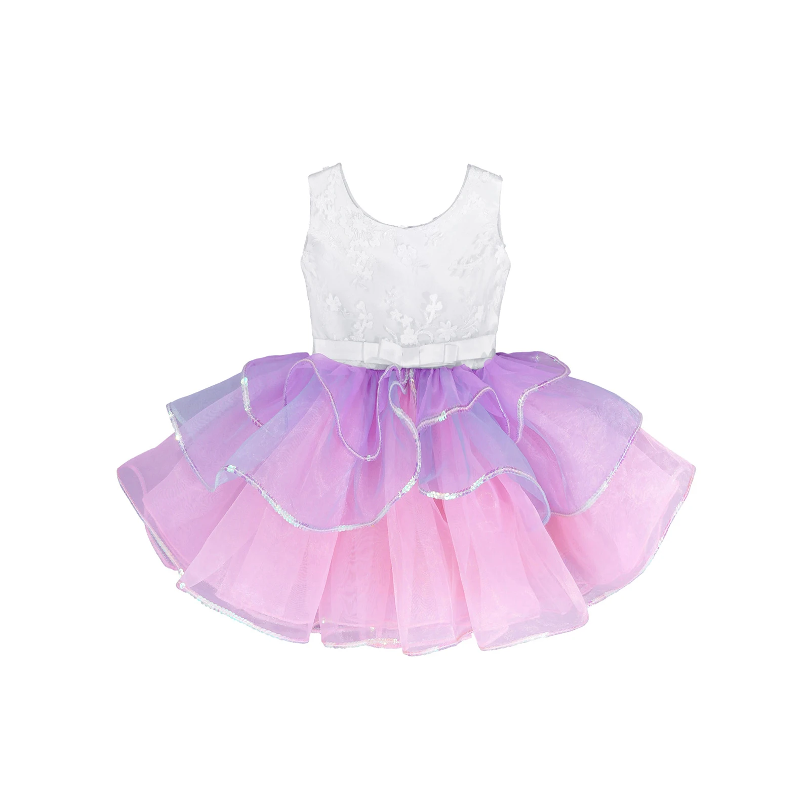 

Платье принцессы для маленьких девочек 3-24 м, юбка без рукавов в несколько рядов, блестящее пушистое платье для свадьбы, дня рождения, крещения, детского праздника