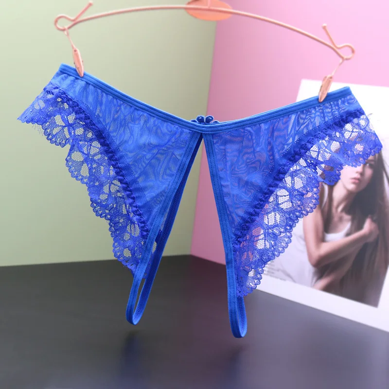 Красные сексуальные женские трусики с открытой промежностью стринги прозрачное