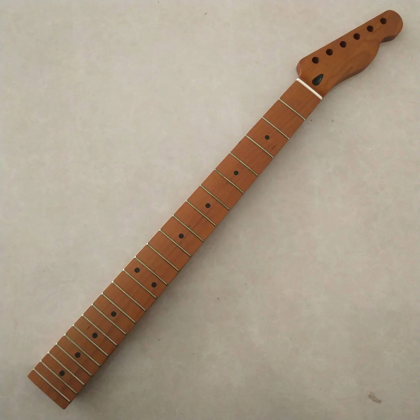 Roasted Maple TL Guitar Neck 22 Fret 25.5 Inch Maple Fingerboard Dot Inlay parts enlarge