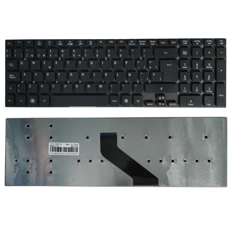 NEW Spanish laptop Keyboard for Gateway NV55 NV55S NV56R NV57 NV57H NV75S NV77H  black