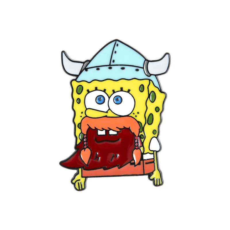 1 шт. Женская эмалированная брошь в виде губки боба | Украшения и аксессуары