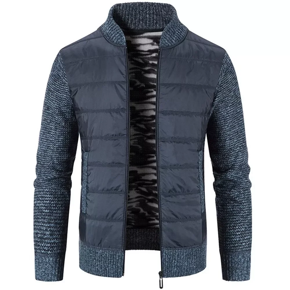 New2022 Sweater Men's Spring And Autumn Korean Loose Sweater, Wearing Winter Thickened Splicing Coat