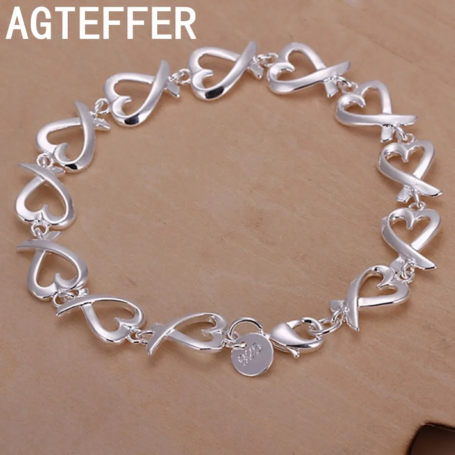 

925 Sterling Silver Bracelets For women Wedding Lady Cute Noble Pretty Jewelry Fashion Nice Chain Free Shipping Hot Gifts