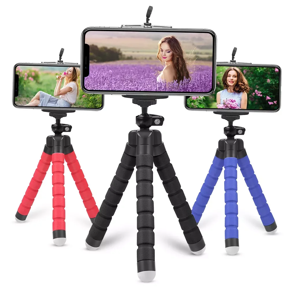 

Mobile Phone Holder Flexible Octopus Tripod Bracket For Mobile Phone Camera selfie stand Monopod Support Photo Remote Control