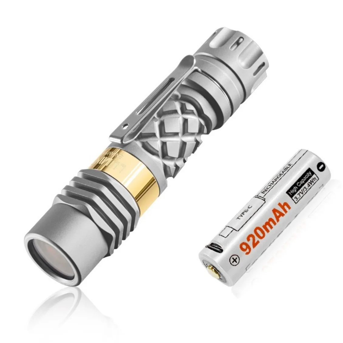 

Lumintop Ant Man EDC Flashlight Titanium Torch Light 590 Meters Long Distance Searchlight Lights by 14500 Battery for Camping