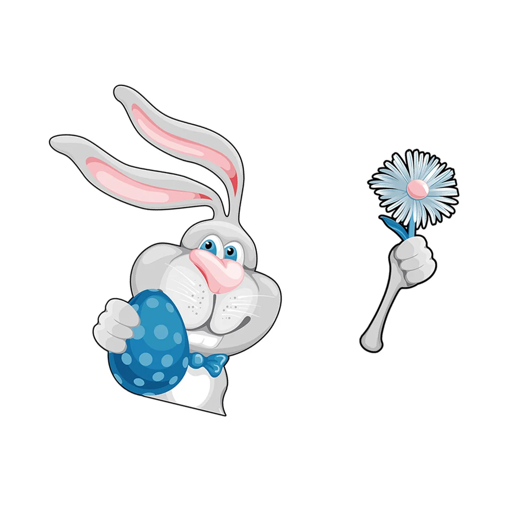 

Bunny Waving Wiper Decal Cartoon Car Sticker for Rear Window Vehicle Rear Wipers Car Decor