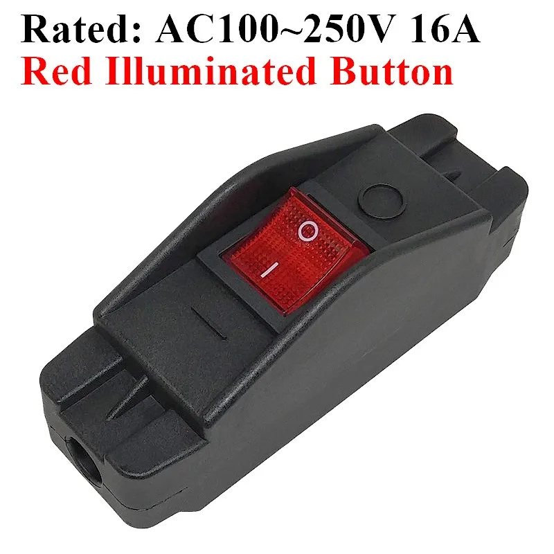 

16A сверхмощный линейный кабельный кулисный переключатель, макс. светодиодный индикатор переменного тока 100 ~ 250 В