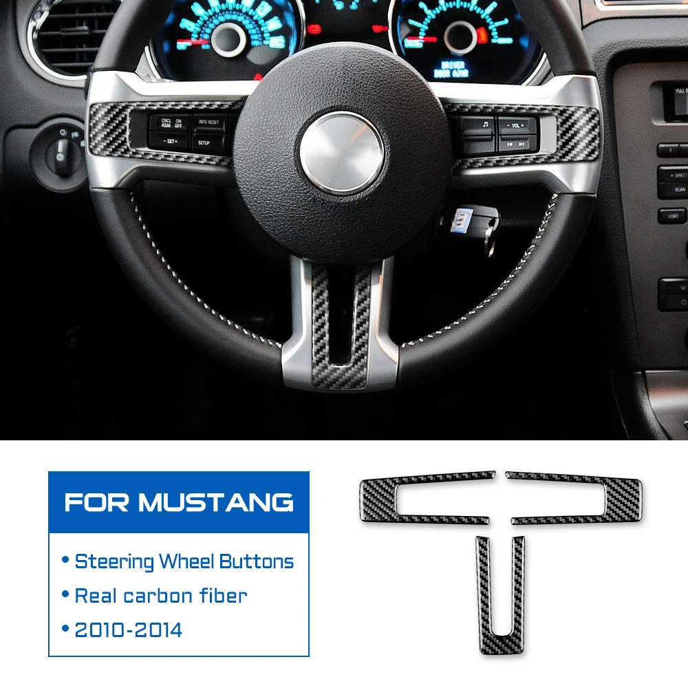 Настоящее углеродное волокно для Ford Mustang 2010 2011 2012 2013 2014, аксессуары, внутренняя отделка, декоративная крышка для наклейки Mustang