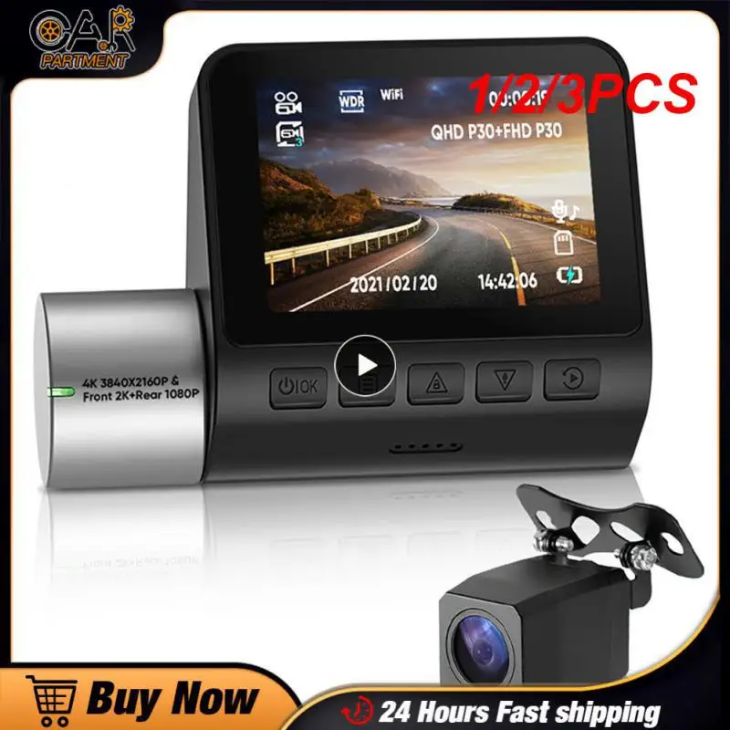 

1/2/3 шт., Автомобильный видеорегистратор с ночным видением, GPS, Wi-Fi