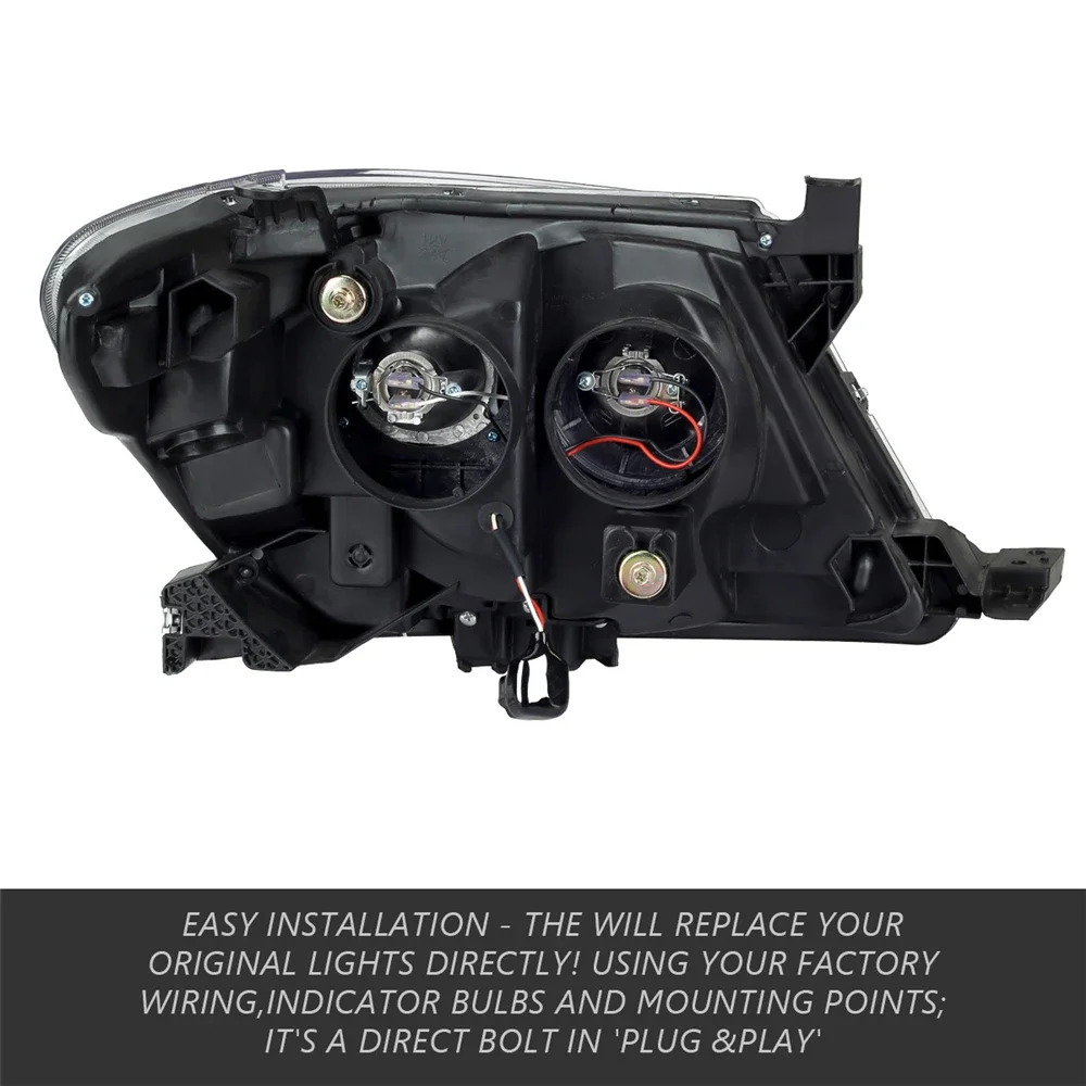 Пара фар черные лампы для проектора DRL HALO Angel Eyes 2005 2006 2007 2008 2009 2010 2011 2012 2013 2014 2015