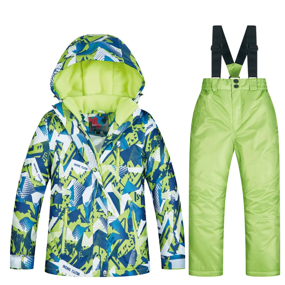 

High Quality New Ski Suit For Boys Winter Children Windproof Waterproof Super Warm Snow Skiing And Snowboarding Jacket And Pants