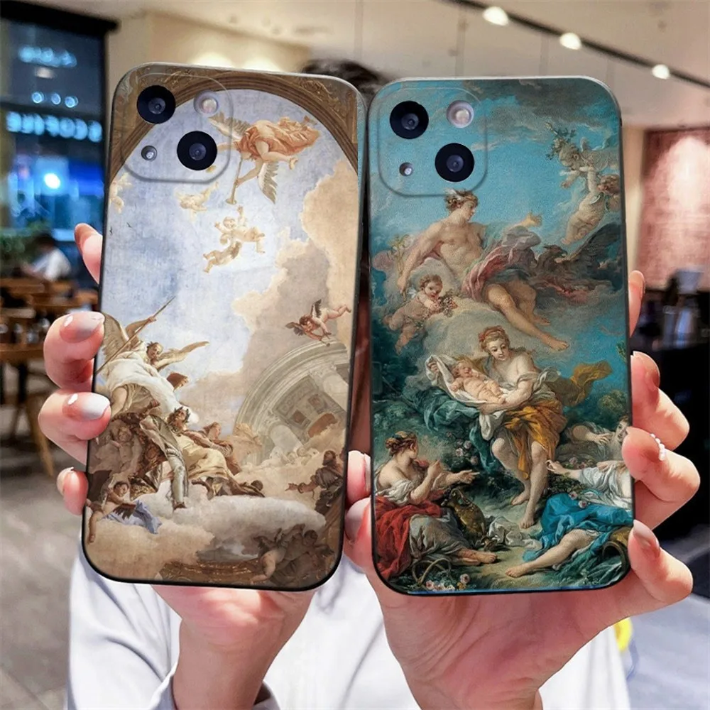 Чехол для телефона с рисунком эпохи Возрождения iPhone 16 15 14 13 12 11 Plus Pro Max XR XS X 7 8 SE