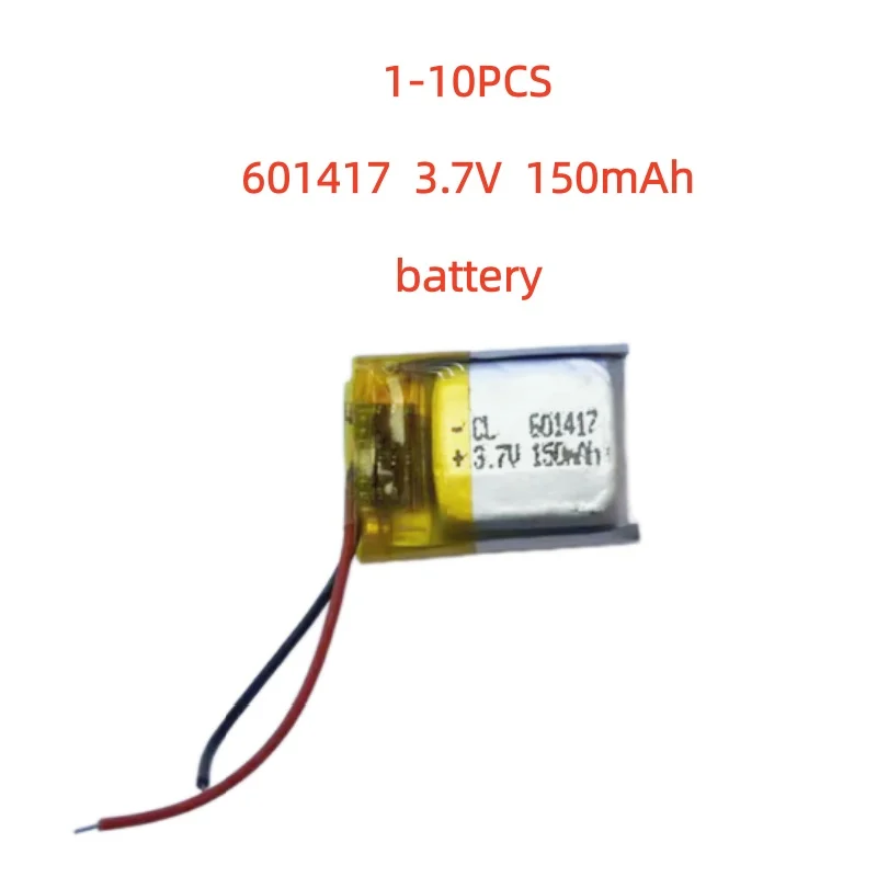 Фото 1-10 шт. Новые аккумуляторы 601417 3.7V 150mAh для гарнитур, видеокамер, часов, MP3-плееров, Bluetooth-наушников, диктофонов, ручек (замена) №1