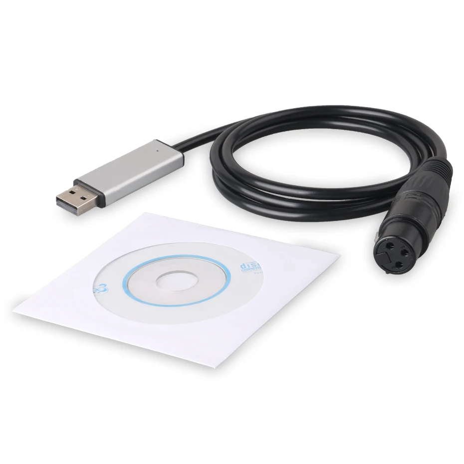 Скидка Адаптер интерфейса ALIEN USB-DMX для ПК, контроллер USB DMX512, регулятор сигнала, диммер для DJ сцены, движущееся Лазерное освещение