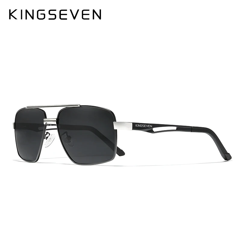 

KINGSEVEN 2023 Brand Men Aluminum Sunglasses Pilot HD Polarized UV400 Mirror Male Sun Glasses Women For Men Oculos De Sol N7755
