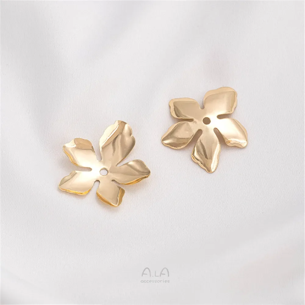 14 К настоящее позолоченное ручной работы тычинка лепесток цветок шарик из бисера