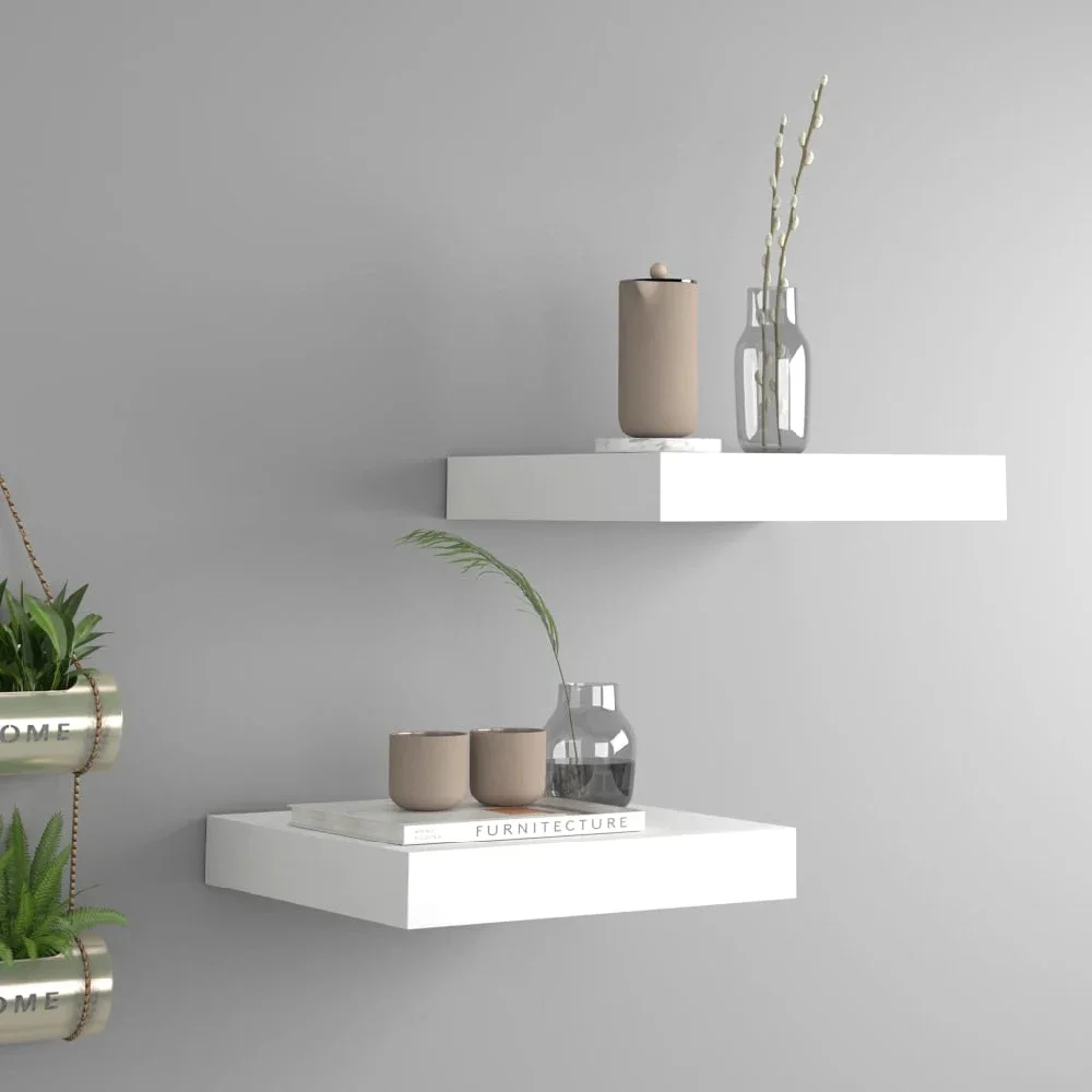 

Floating Wall Shelves 2 pcs White 9.1