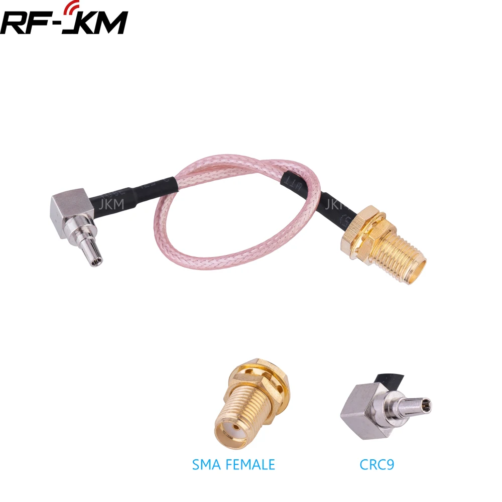 

SMA Female Jack To CRC9 Male Right Angle RG316 Pigtail RF Coax Cable 15cm For HUAWEI Modem