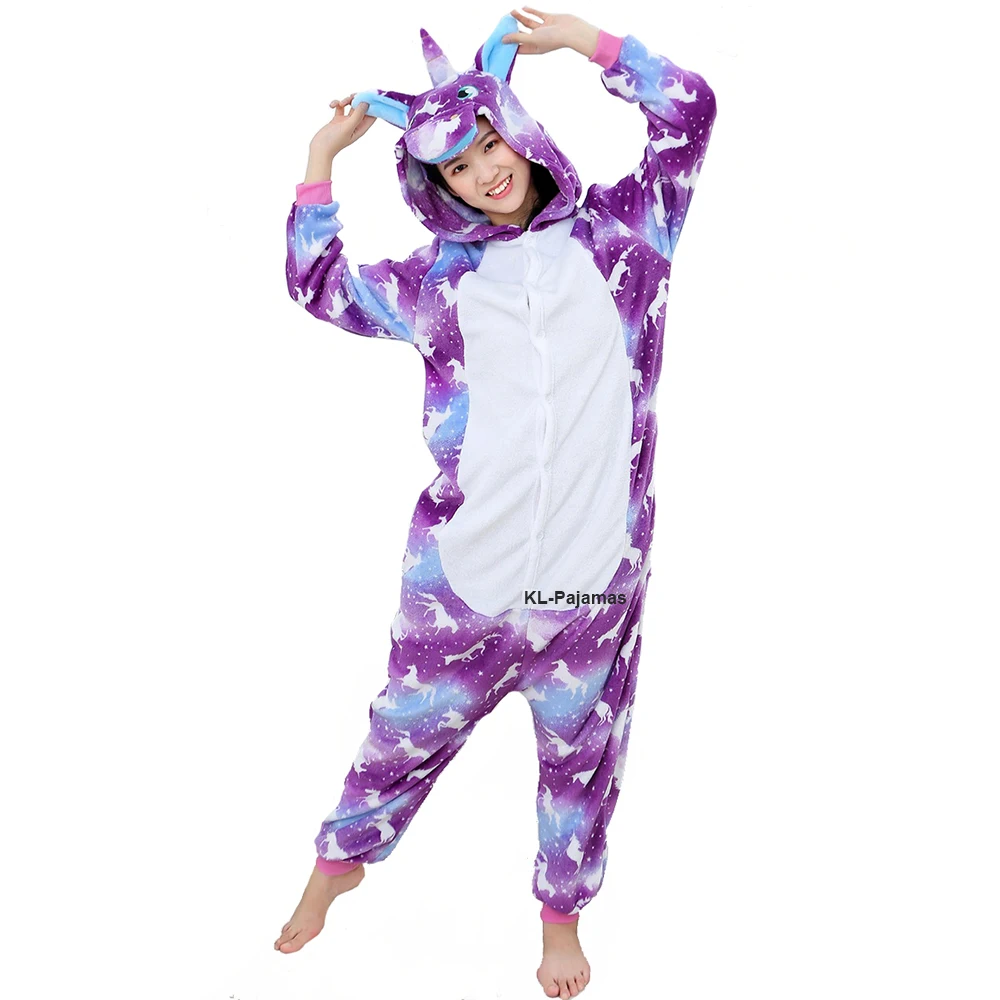 

Unisex Adults Flannel Pajamas Kigurumi Animal Costume Onesies Women Winter Warm Sleepwear Nightwear For Halloween Carnival Party