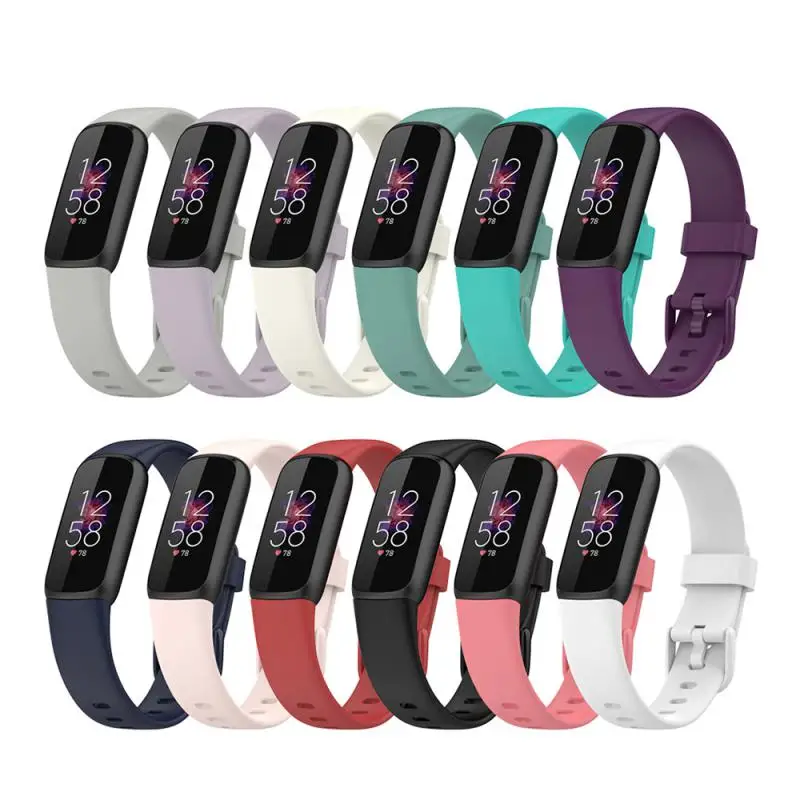 

Waterproof Watch Strap Smart Accessories Smart Bracelet Watchband Sweatproof For Fitbit Luxe Silicone Strap