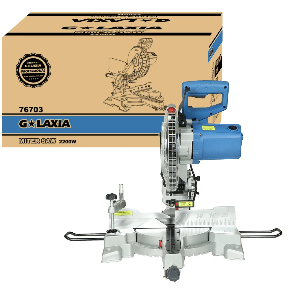 Galaxia 220V-240V120V скользящая Торцовочная пила из электроалюминия с лезвием 255 мм и 5000 обмин (art.: 3920bf41fddb7) - 3920bf41fddb7