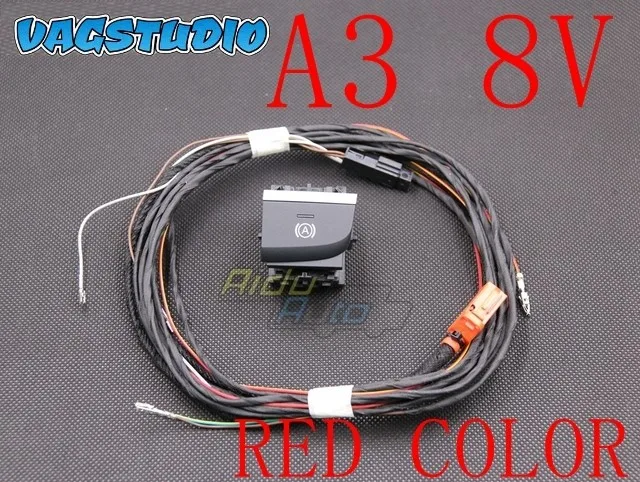 

ДЛЯ Audi A3 8V Hill Hold AutoHold переключатель тормозная кнопка жгут проводов белая подсветка цвет 8 В 1927143 C