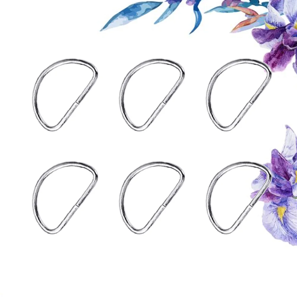 

20pcs Metal D Ring Semi- Circular D Ring Heavy Duty D Shape Rings for Purse Keychains Belts Bags Collars