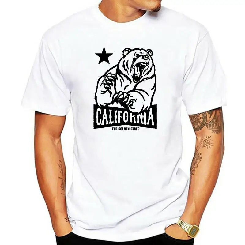 

California Bear graphic print Mens & Unisex crew neck T-Shirt men t shirt Funny
