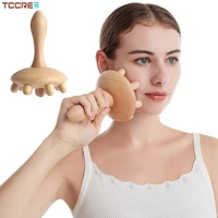 natural wooden mushroom massager wood gua sha therapy massage tools for maderotherapy anti cellulite body muscle release