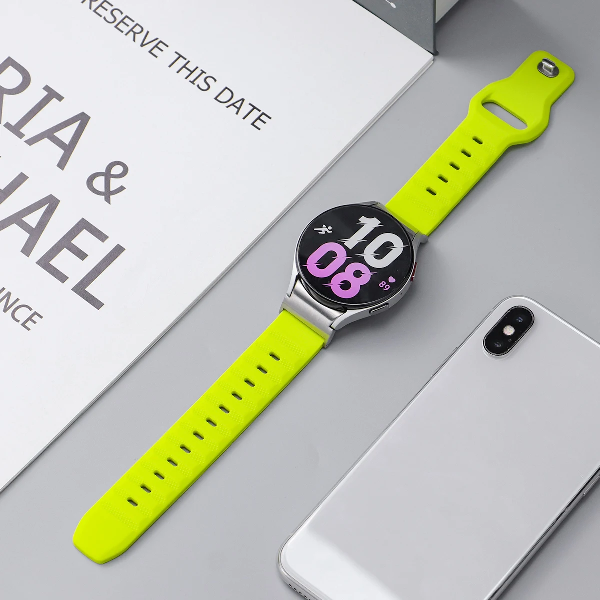 Силиконовый ремешок для Samsung Galaxy Watch 6 5 4 40 мм 44 5Pro 45 без зазоров дышащий 6/4 Classic 43 47 42