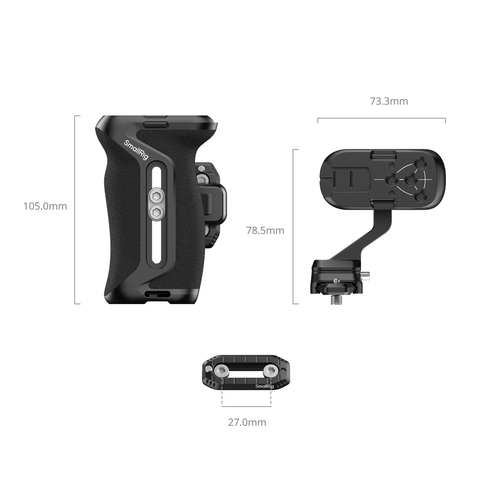 Фото SmallRig HawkLock H21 Быстросъемная боковая ручка с быстроразъемной рукояткой НАТО для комплекта клетки для камеры DLSR Монтажные пластины 5633 №2