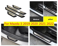 for mazda 3 2019 2020 2021 2022 accessories car door sill scuff plate trim