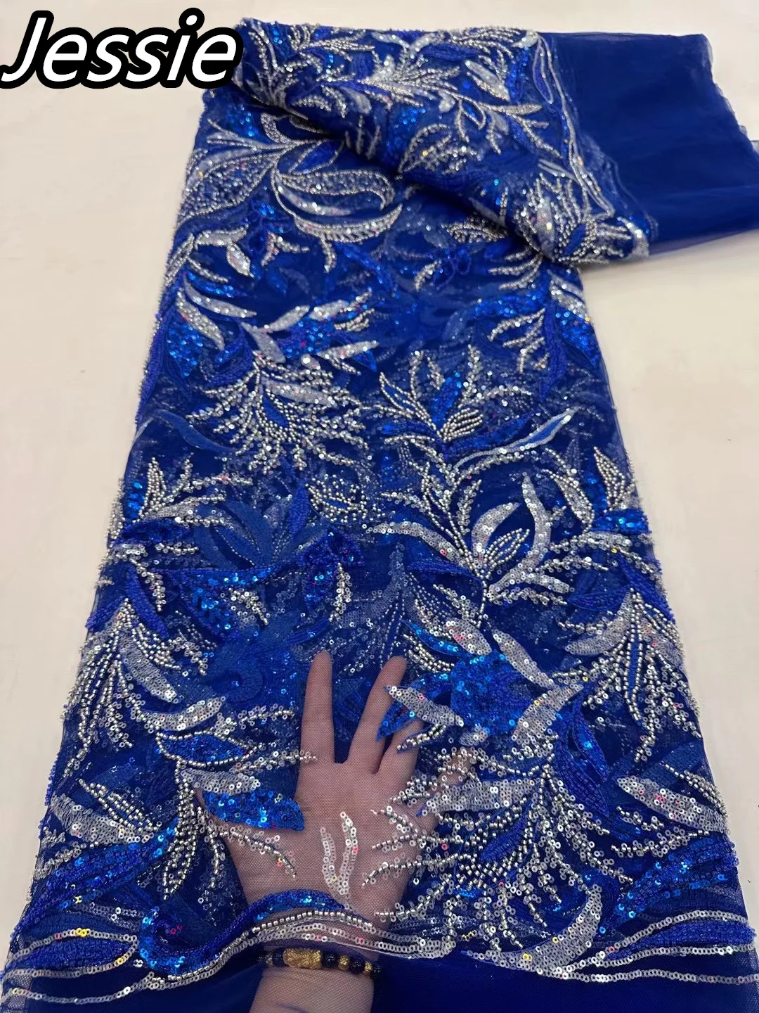 

Горячая Распродажа, африканская вышивка, бусины ручной работы с разноцветными блестками, высокое качество с великолепной фатиновой отделкой