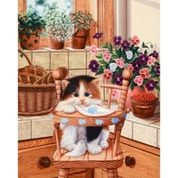 gatyztory 5d diamond painting cat full square diamond embroidery mosaic animal art new arrival hobby home decor