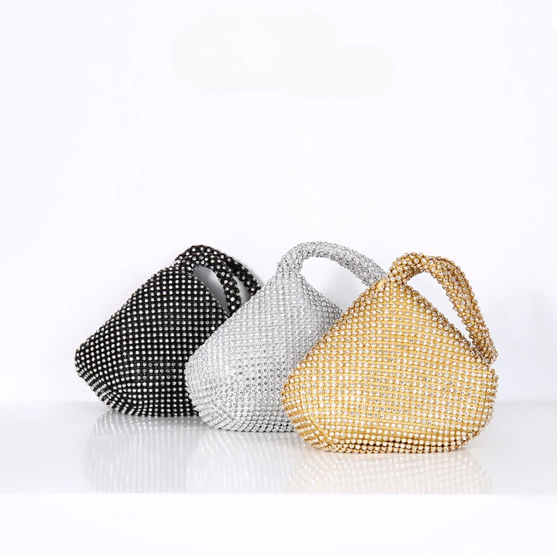 

Fashion Dinner Bag Diamond-Embedded Handmade Bag Banquet All-Match Evening Bag Mine Clutch Handbag Women's Handbag