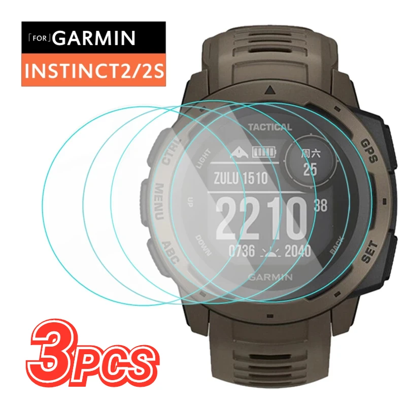 

3PCS For Garmin Instinct 2/2S Tempered Glass Screen Protectors Anti-scratch Protective Films For Garmin Instinct 2 Smartwatch