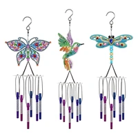 diamond painting wind chime hanging kits round special shaped rhinestone crystal gem art dots ornament