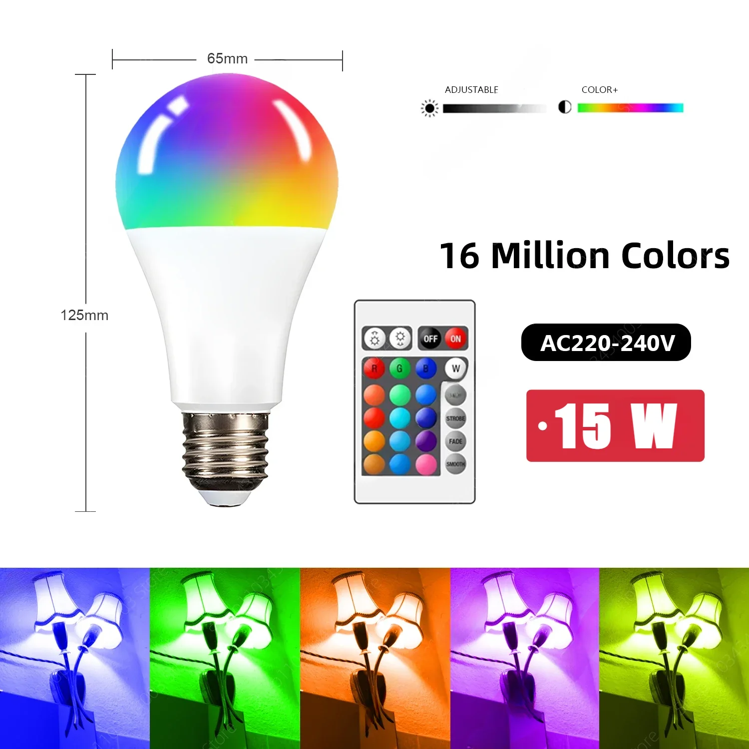 Светодиодная лампа E27 RGB