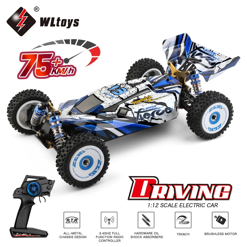 WLtoys 124017 75KM/H 4WD RC Car Professional Monster Truck High Speed Drift Racing Remote Control Cars Children's - Цена: 12089.45