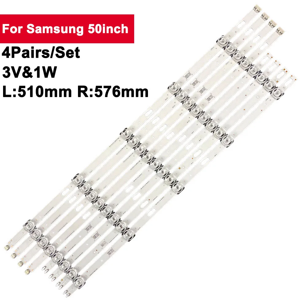 Светодиодная лента, 8 шт., для Samsung 55 дюймов, 10 светодиодов, UE55TU8570U, UE55TU8000, UE55TU7100, UE55TU7000, UN55TU8200, UN55TU7000, UN55TU8000, SVC550F53