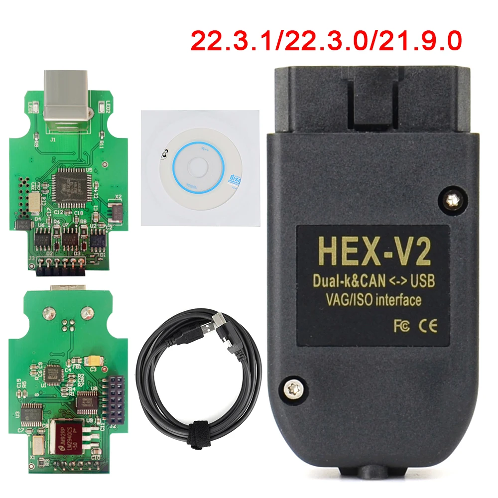 V22.3.1 HEX V2 Obd2 сканер VAGCOM 21.3.0 VAG COM 20 12 ATMEGA162 + 16V8 FT232RQ