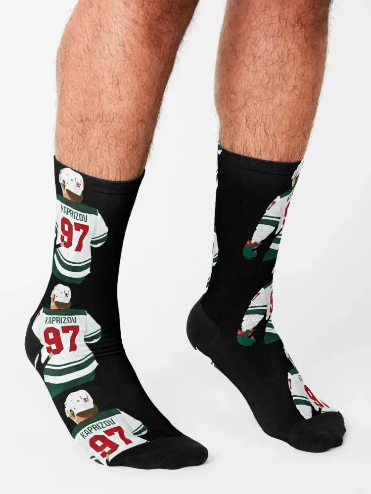 Kirill Kaprizov 97 носки Хэллоуин Цветочные рождественские чулки Компрессионные мужские