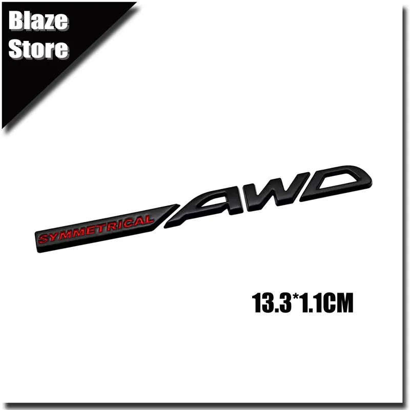 

3D металлический симметричный значок AWD, автомобильная наклейка на заднюю дверь автомобиля для Subaru BRZ XV Outback Forester Asahi Panther WRX Impreza