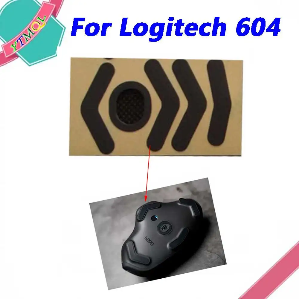 

Hot sale 5set Mouse Feet Skates Pads For Logitech 604 wireless Mouse White Black Anti skid sticker replacement Connector