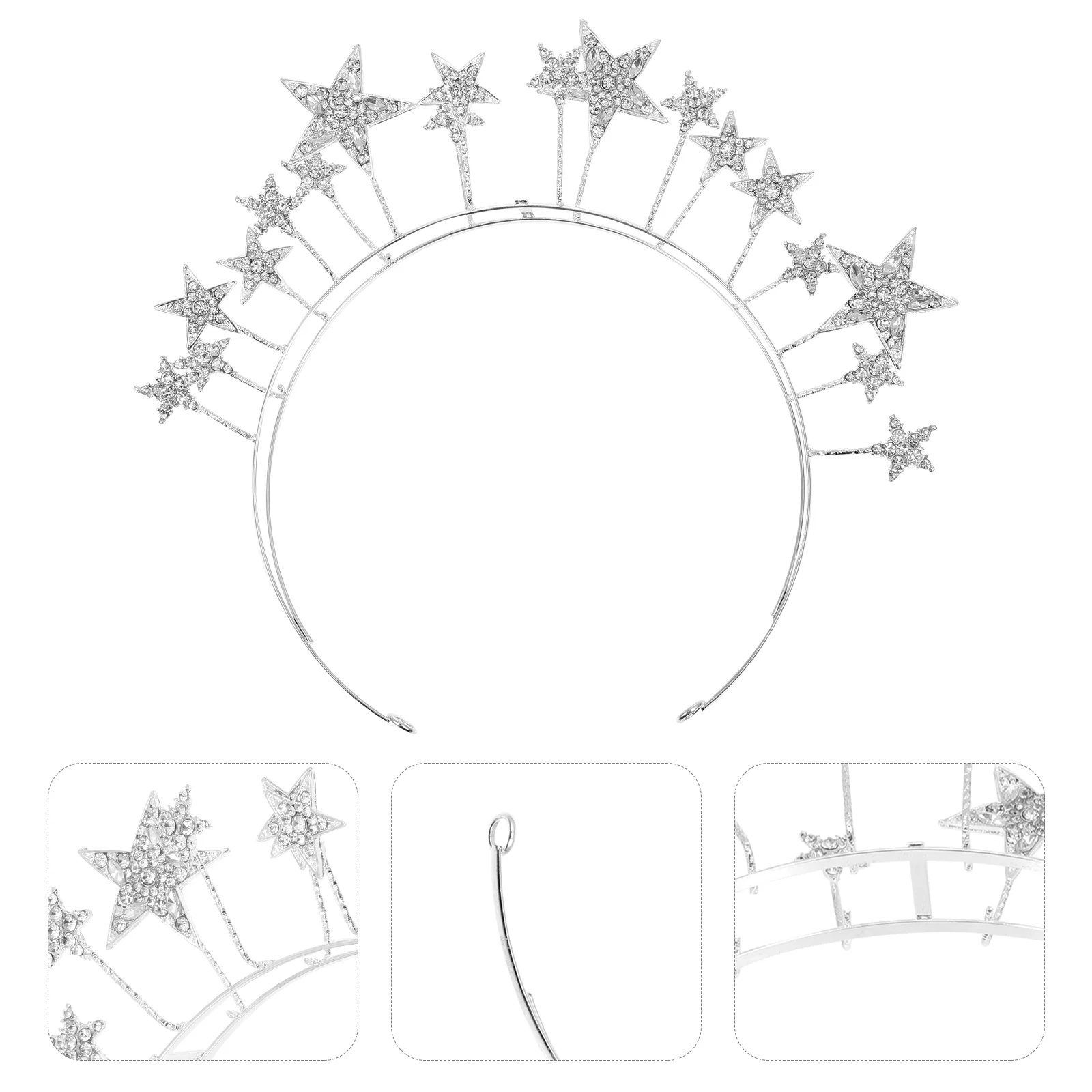 

Bridal Star Headwear Crown Headband Princess Costume Girls Rhinestone Headbands