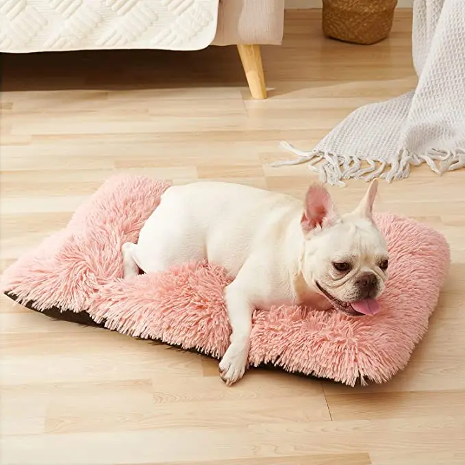 Уютное покрывало для собак, комфортабельная шерстяная площадка, многокрасочное теплое спальное место для щенка.