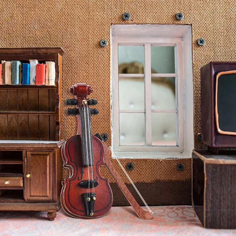 Деревянная мини-скрипка модель 1/12