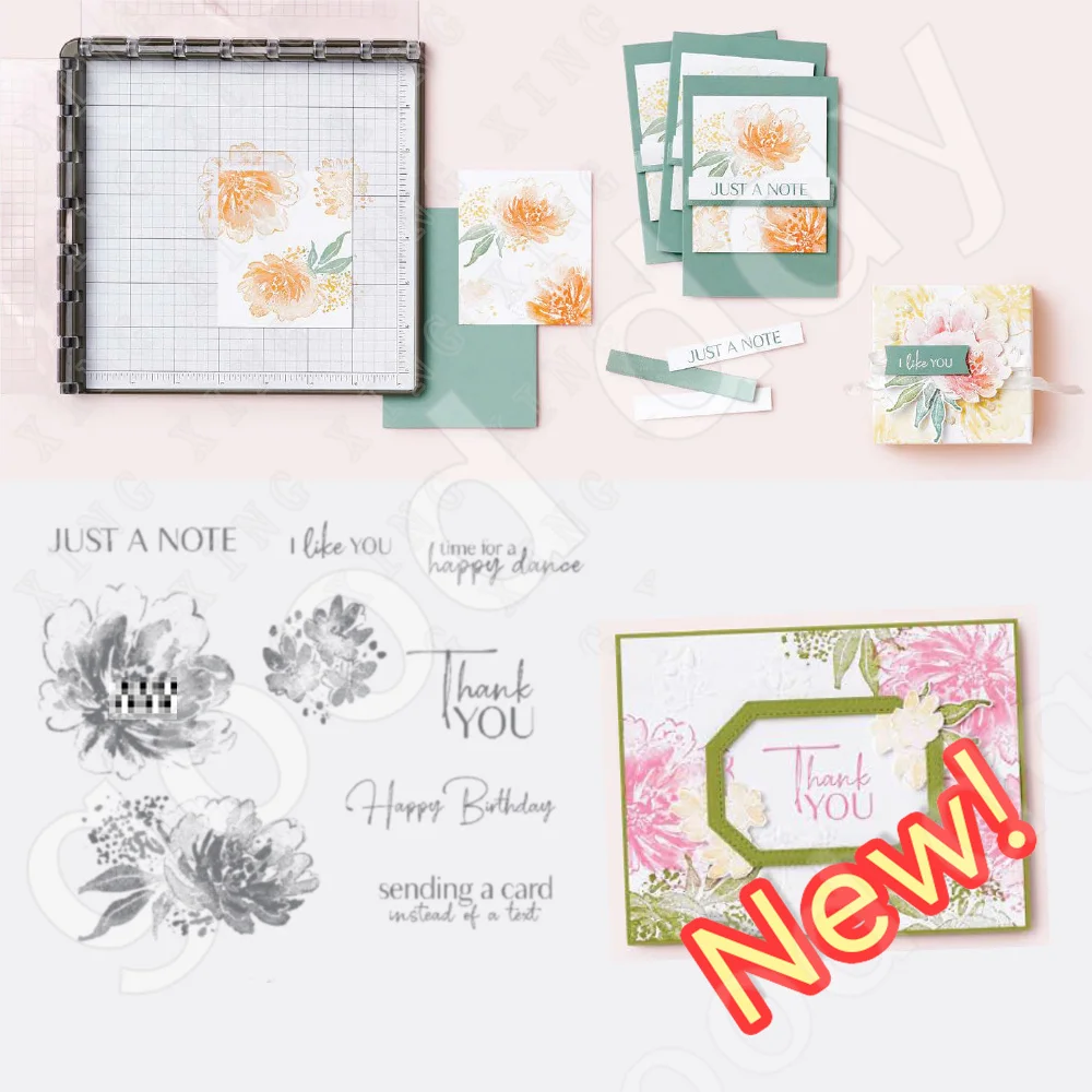 

Metal Cutting Dies and Stamps Clear Photopolymer Stamps for DIY Scrapbooking Album Paper Cards Decorative Crafts 2023 New Flower