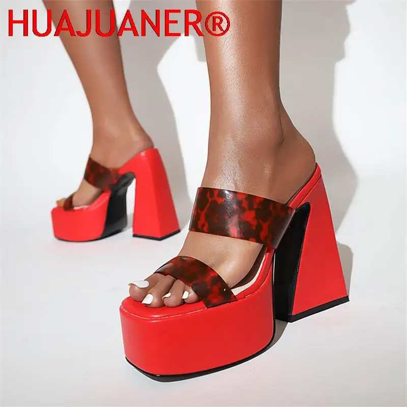 Женские летние тапочки в стиле ретро на платформе и необычном каблуке, привлекательные женские тапочки больших размеров 35-46 с янтарным узор...